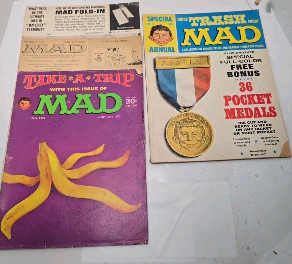 Mad Magazine 1968 1969 #116 January 68 Detach/Split BARGAIN / Special No. 12 69